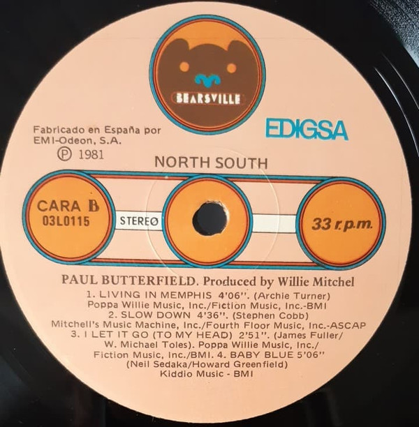 Paul Butterfield - North South | Edigsa (03L0115) - 4 Paul Butterfield - North South | Edigsa (03L0115) - 4