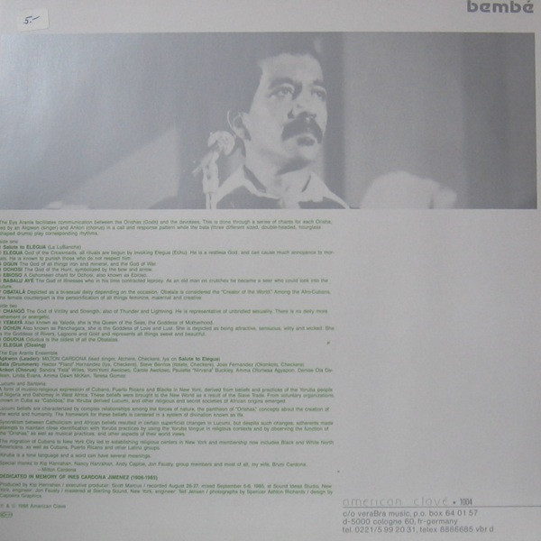 Milton Cardona - Bembé | American Clavé (AMCL 1004) - 2 Milton Cardona - Bembé | American Clavé (AMCL 1004) - 2