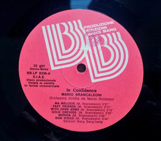 Mario Brancaleoni - In Confidence | Edizioni Bang Bang (BB LP 8336) - 3 Mario Brancaleoni - In Confidence | Edizioni Bang Bang (BB LP 8336) - 3