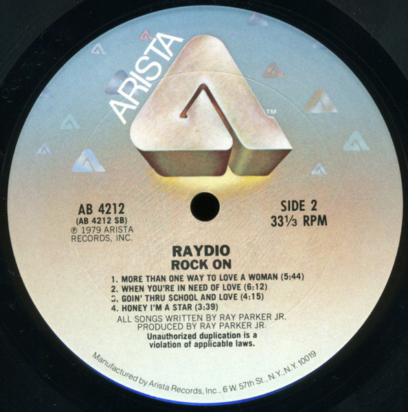 Raydio - Rock On | Arista (AB 4212) - 4