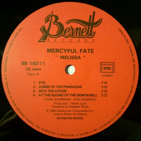 Mercyful Fate - Melissa | Bernett Records (SB 18011) - 3 Mercyful Fate - Melissa | Bernett Records (SB 18011) - 3