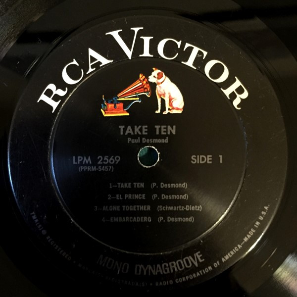 Paul Desmond - Take Ten | RCA Victor (LPM-2569) - 3 Paul Desmond - Take Ten | RCA Victor (LPM-2569) - 3