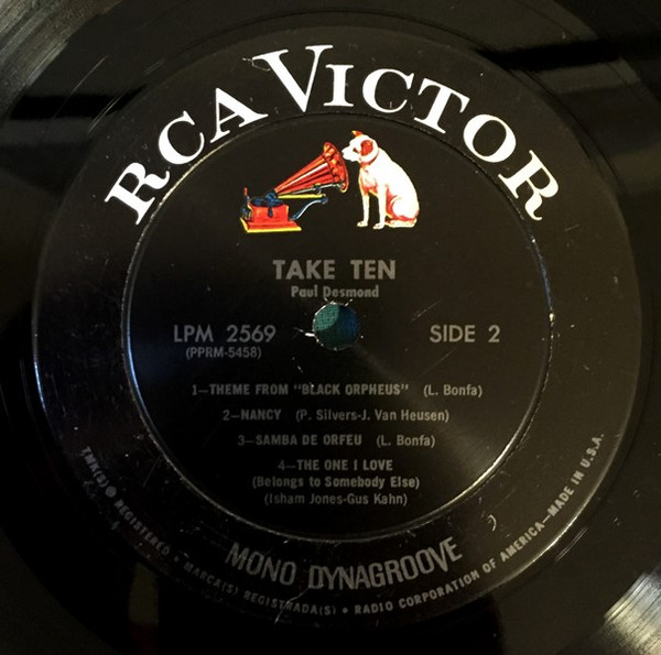 Paul Desmond - Take Ten | RCA Victor (LPM-2569) - 4 Paul Desmond - Take Ten | RCA Victor (LPM-2569) - 4