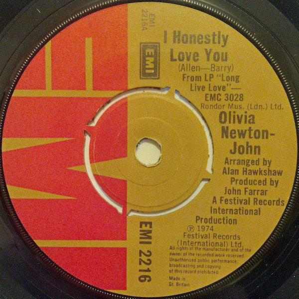 Olivia Newton-John - I Honestly Love You | EMI (EMI 2216) - main