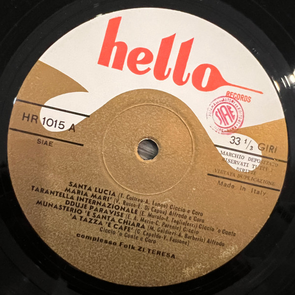 Francesco Coviello - 'A Pusteggia 'E Ciccio 'O Conte | Hello Records (LP 1047 - HR 1015) - 3