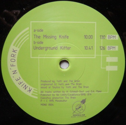 Knife N Fork - The Missing Knife | Monokultur (MONO 0004) - main