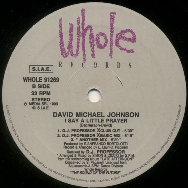 David Michael Johnson - I Say A Little Prayer | Whole Records (WHOLE 91269) - 4 David Michael Johnson - I Say A Little Prayer | Whole Records (WHOLE 91269) - 4