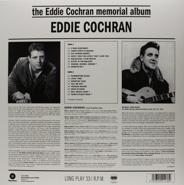 Eddie Cochran - The Eddie Cochran Memorial Album | WaxTime (771782) - 2