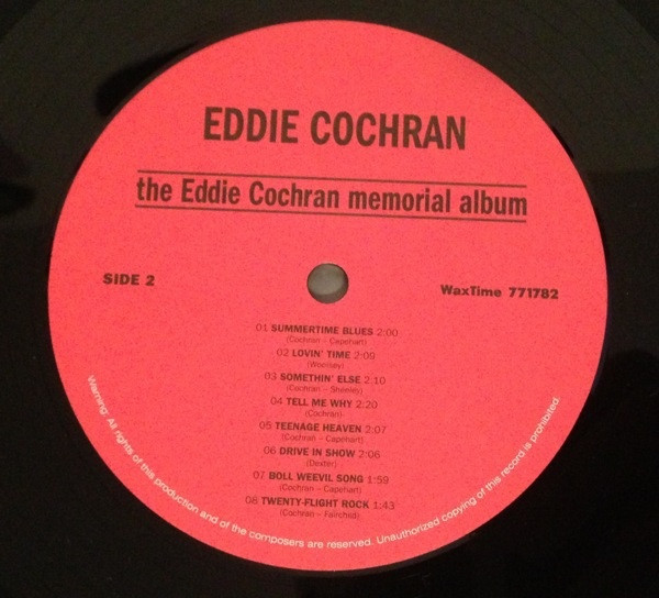Eddie Cochran - The Eddie Cochran Memorial Album | WaxTime (771782) - 4