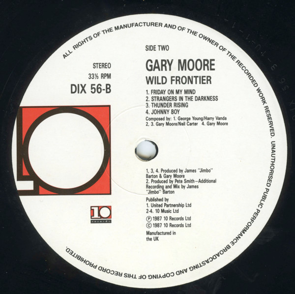 Gary Moore - Wild Frontier | 10 Records (DIX 56) - 4