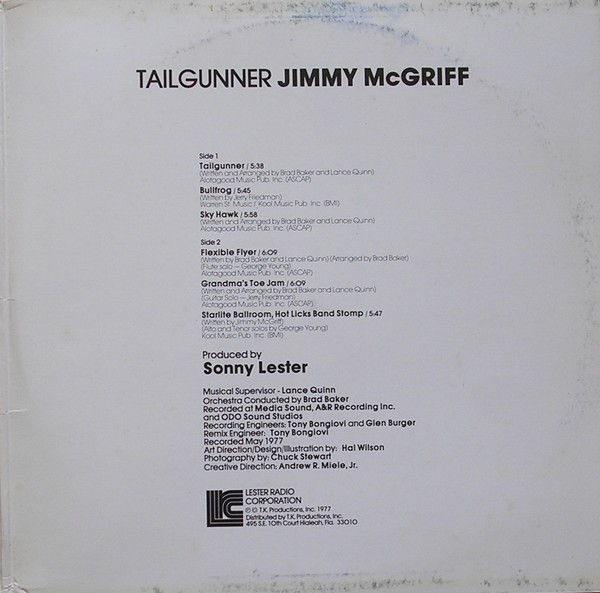 Jimmy McGriff - Tailgunner | Lester Radio Corporation (LRC 9316) - 3