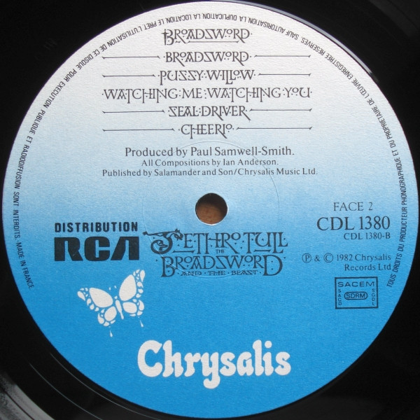 Jethro Tull - The Broadsword And The Beast | Chrysalis (CDL 1380) - 2
