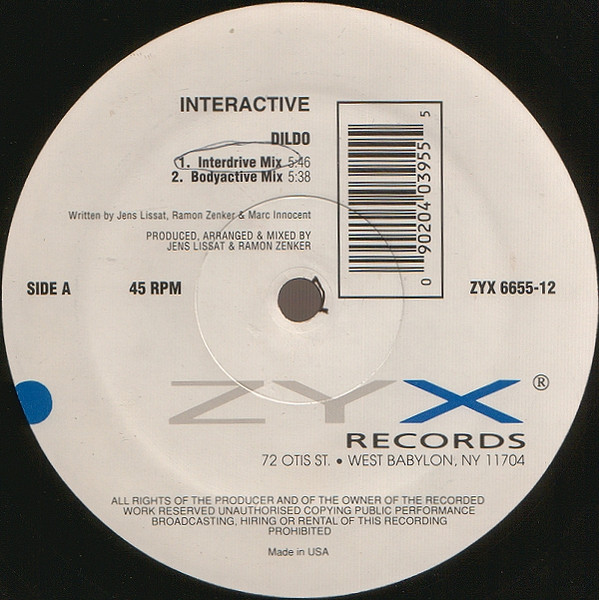 Interactive - Dildo | ZYX Records (ZYX 6655-12) - 2