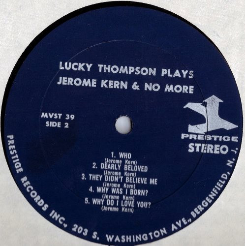 Lucky Thompson - Plays Jerome Kern And No More | Moodsville (MV 39) - 4 Lucky Thompson - Plays Jerome Kern And No More | Moodsville (MV 39) - 4