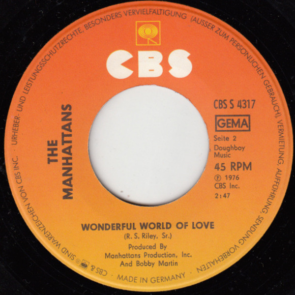 Manhattans - Kiss And Say Goodbye | CBS (CBS S 4317) - 3