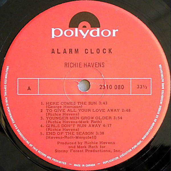 Richie Havens - Alarm Clock | Polydor (2310 080) - 3
