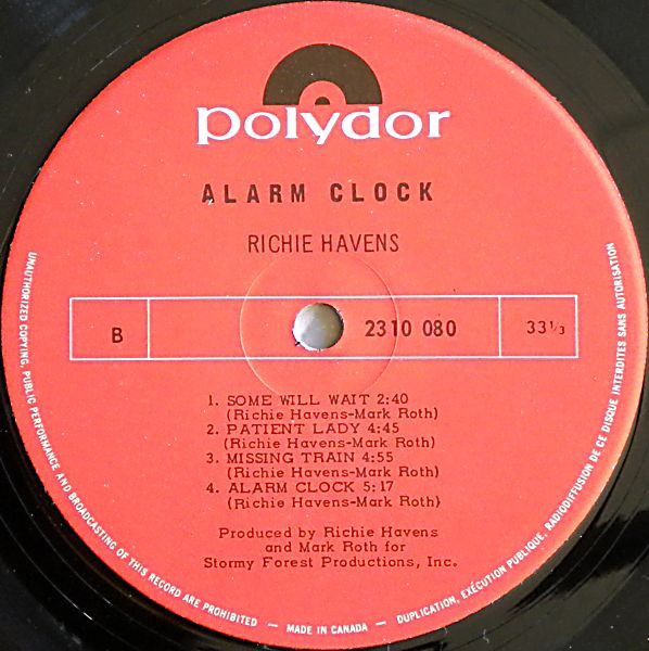 Richie Havens - Alarm Clock | Polydor (2310 080) - 4