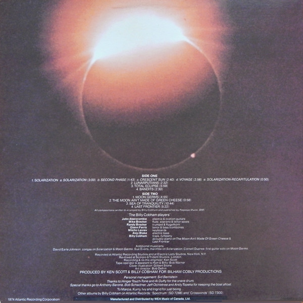 Billy Cobham - Total Eclipse | Atlantic (SD 18121) - 2