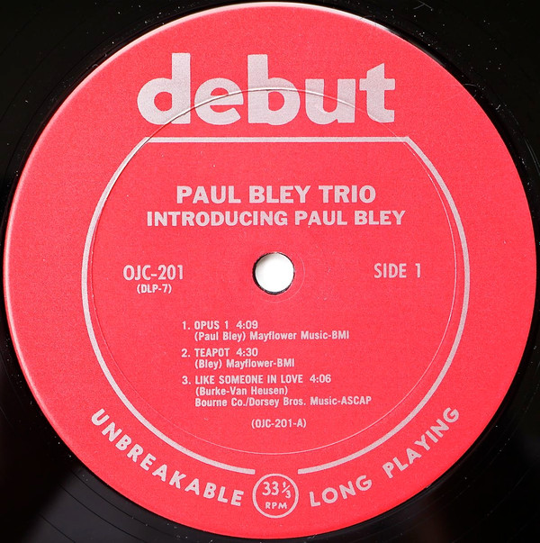 Paul Bley With Charles Mingus , Art Blakey - Introducing Paul Bley | Original Jazz Classics (OJC-201) - 3 Paul Bley With Charles Mingus , Art Blakey - Introducing Paul Bley | Original Jazz Classics (OJC-201) - 3