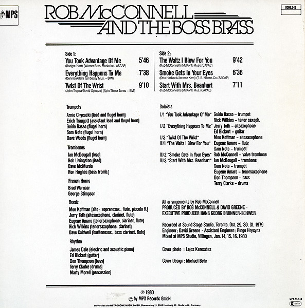 Rob McConnell & The Boss Brass - Present Perfect | MPS Records (0068.249)