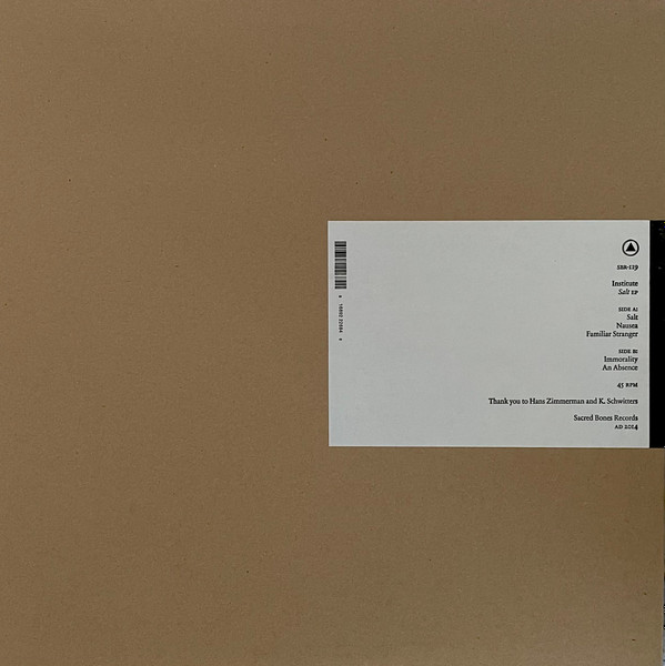 Institute - Salt EP | Sacred Bones Records (SBR-119) - 2 Institute - Salt EP | Sacred Bones Records (SBR-119) - 2