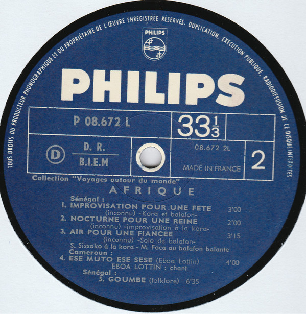 Various - Afrique | Philips (P 08.672 L) - 2