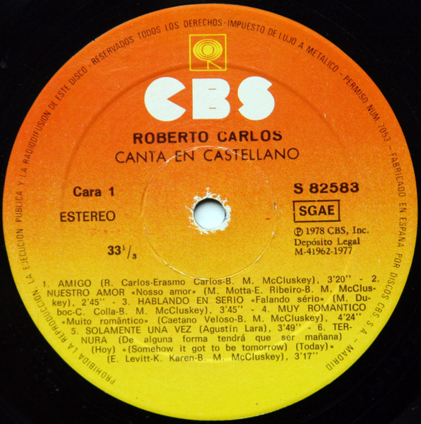 Roberto Carlos - Roberto Carlos Canta En Castellano | CBS (S 82583) - 3 Roberto Carlos - Roberto Carlos Canta En Castellano | CBS (S 82583) - 3