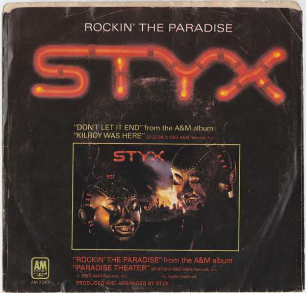 Styx - Don't Let It End | A&M Records (AM-2543) - 2
