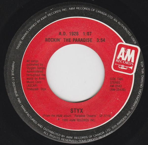 Styx - Don't Let It End | A&M Records (AM-2543) - 4