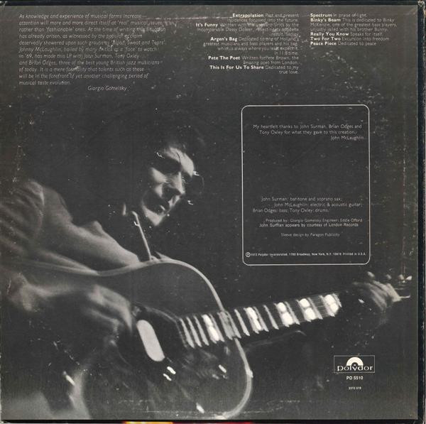 John McLaughlin - Extrapolation | Polydor (PD 5510)