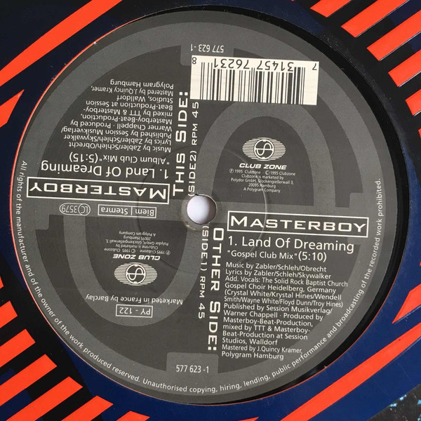 Masterboy - Land Of Dreaming | Club Zone (577 623-1) - 3 Masterboy - Land Of Dreaming | Club Zone (577 623-1) - 3