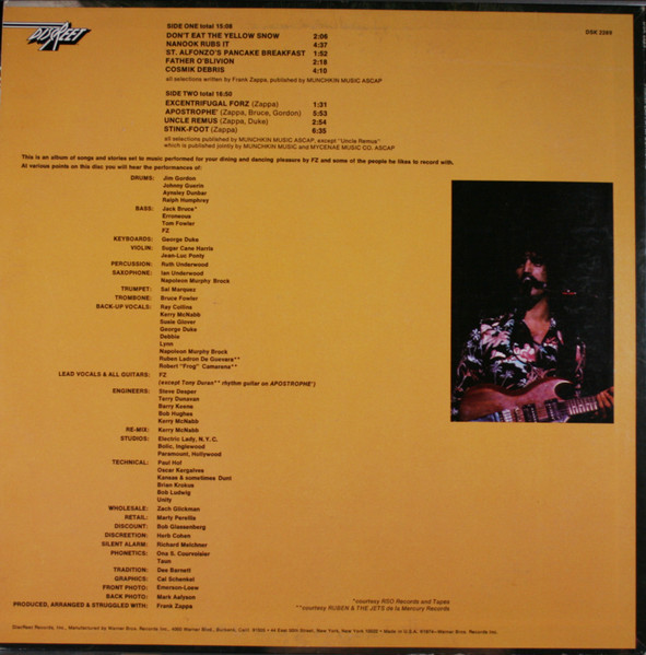 Frank Zappa - Apostrophe (') | Discreet (DSK 2289) - 2 Frank Zappa - Apostrophe (') | Discreet (DSK 2289) - 2