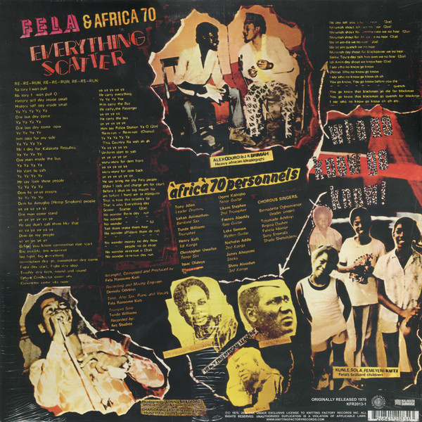 Fela Kuti & Africa 70 - Everything Scatter | Knitting Factory Records (KFR2013-1) - 2 Fela Kuti & Africa 70 - Everything Scatter | Knitting Factory Records (KFR2013-1) - 2