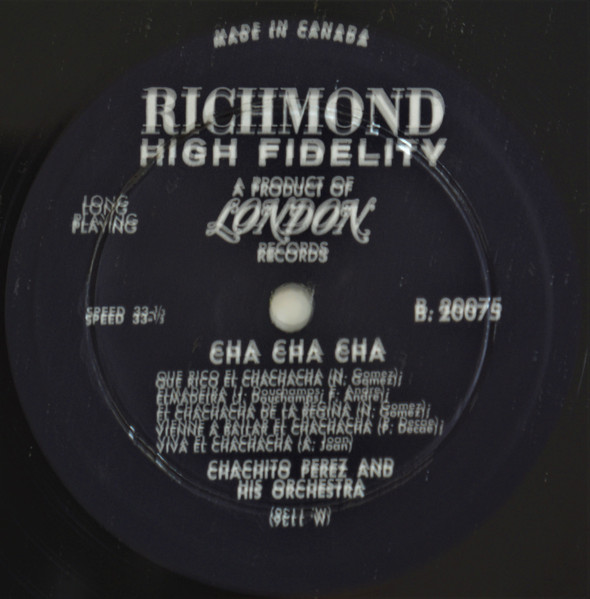 Chachito Perez Y Su Orquesta - Cha! Cha! Cha! In Medium Tempo | Richmond (B 20075) - 4