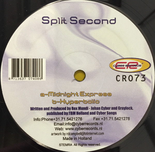 Split Second - Midnight Express / Hyperbolic | Cyber Records (CR073)