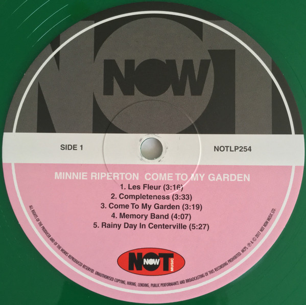 Minnie Riperton - Come To My Garden (green vinyl) | Not Now Music (NOTLP254) - 3 Minnie Riperton - Come To My Garden (green vinyl) | Not Now Music (NOTLP254) - 3