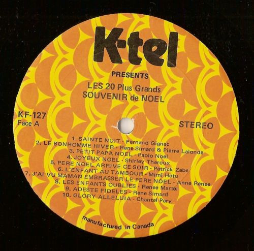 Various - Les 20 Plus Grands Souvenirs De Noël | K-Tel (KF-127) - 3 Various - Les 20 Plus Grands Souvenirs De Noël | K-Tel (KF-127) - 3