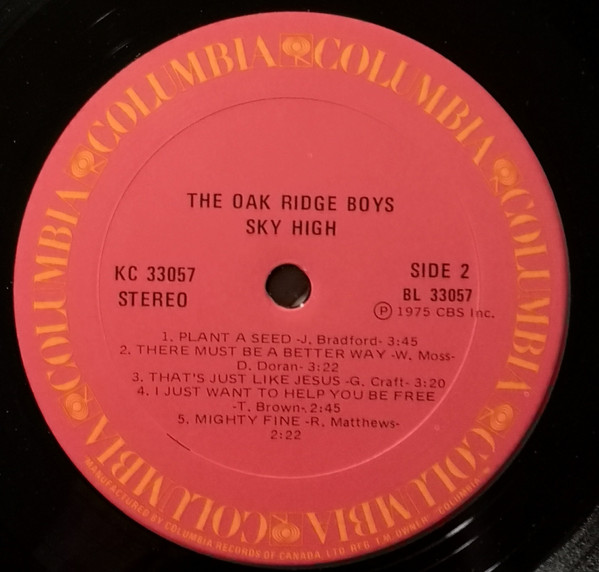 The Oak Ridge Boys - Sky High [Vinyl] | Columbia (KC 33057) - 4