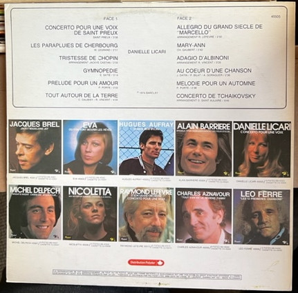 Danielle Licari - Concerto Pour Une Voix [Vinyl] | Barclay (45505) - 2