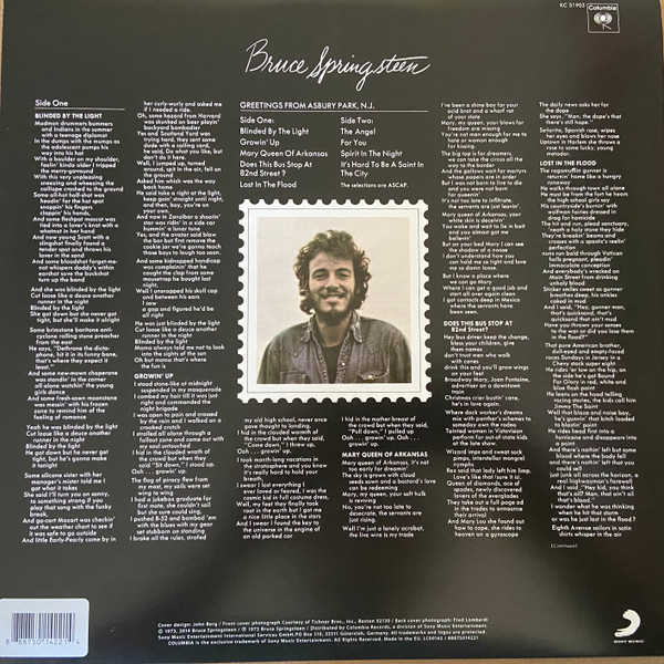 Bruce Springsteen - Greetings From Asbury Park, N.J. | Columbia (KC 31903) - 2 Bruce Springsteen - Greetings From Asbury Park, N.J. | Columbia (KC 31903) - 2