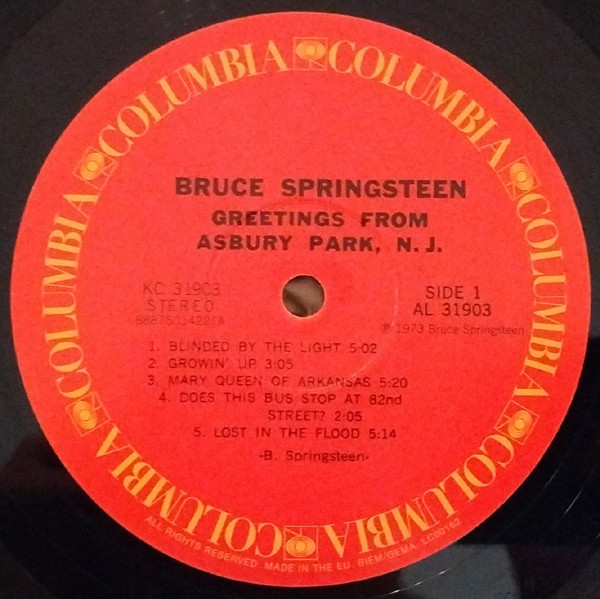 Bruce Springsteen - Greetings From Asbury Park, N.J. | Columbia (KC 31903) - 3 Bruce Springsteen - Greetings From Asbury Park, N.J. | Columbia (KC 31903) - 3