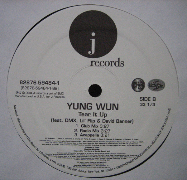 Yung Wun - Tear It Up | J Records (82876-59484-1) - 2