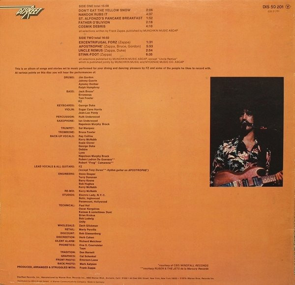 Frank Zappa - Apostrophe (') | Discreet (DIS 59 201) - 2 Frank Zappa - Apostrophe (') | Discreet (DIS 59 201) - 2