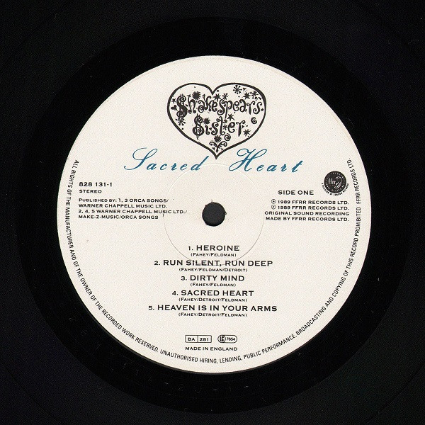 Shakespear's Sister - Sacred Heart | FFRR (828 131-1) - 3