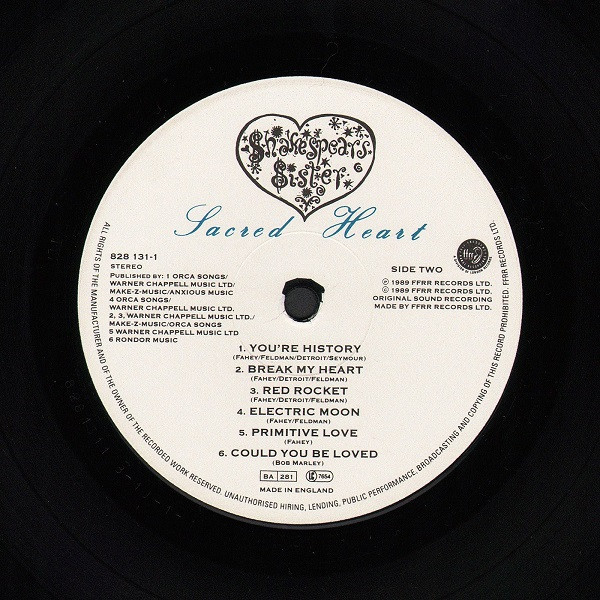 Shakespear's Sister - Sacred Heart | FFRR (828 131-1) - 4