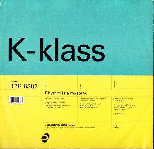 K-Klass - Rhythm Is A Mystery | Deconstruction (12R 6302) - main
