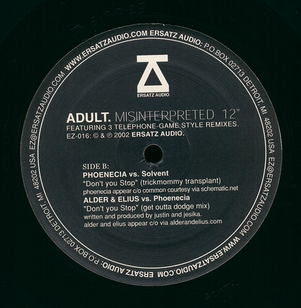 ADULT. - Misinterpreted | Ersatz Audio (EZ-016) - 3