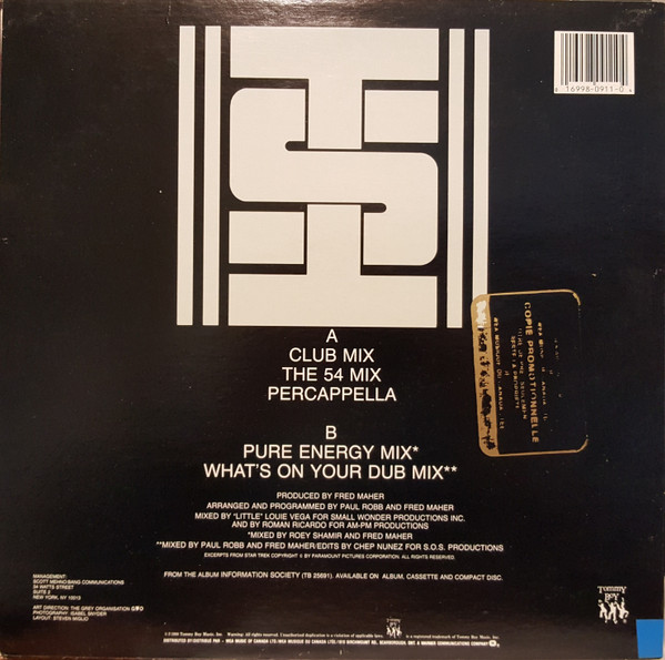 Information Society - What's On Your Mind (Pure Energy) | Tommy Boy (TB 911) - main