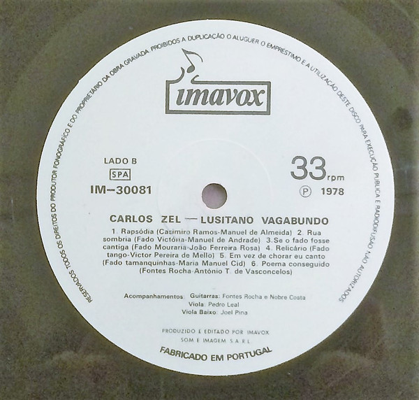 Carlos Zel - Lusitano Vagabundo | Imavox (IM 30081) - 3