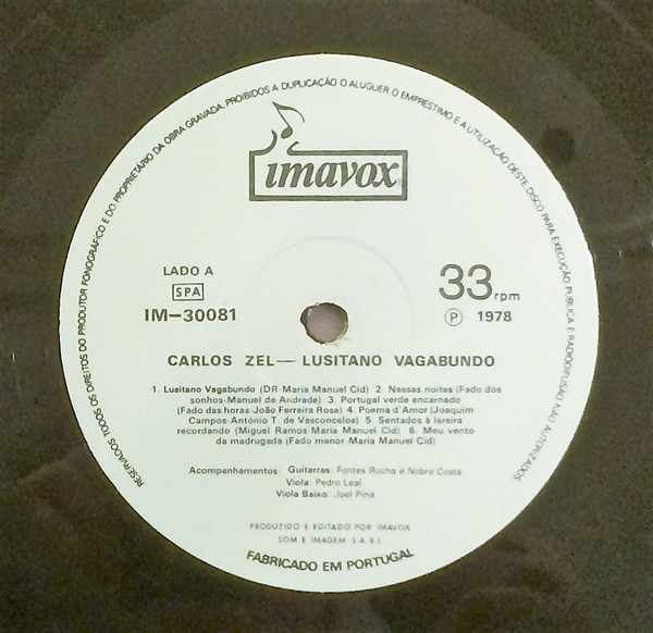 Carlos Zel - Lusitano Vagabundo | Imavox (IM 30081) - 2